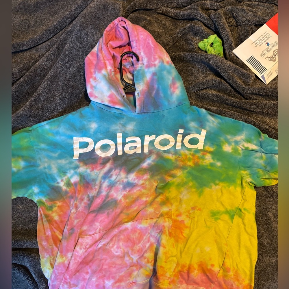 Tie dye polaroid hoodie